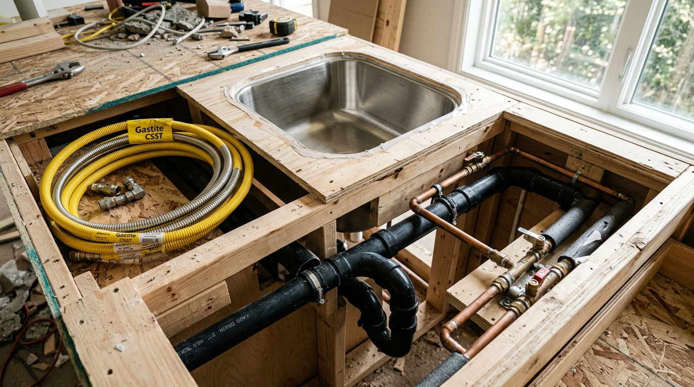 The Real Cost Of Adding Plumbing To A Kitchen Island Material Expenses For Island Sinks And Gas Lines