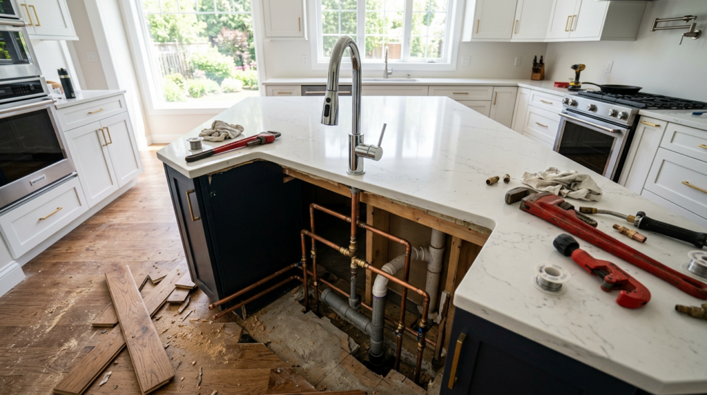 the real cost of adding plumbing to a kitchen isla 1773673412940