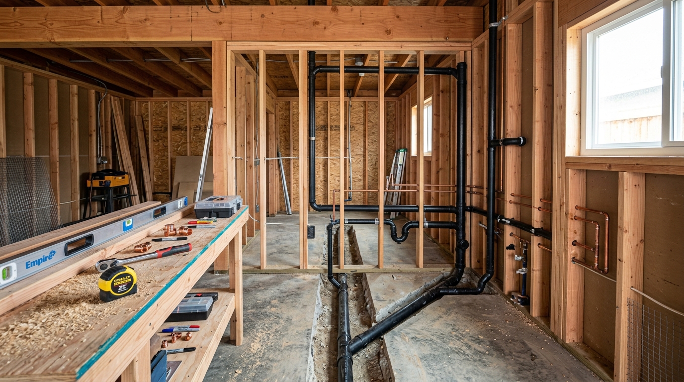 master your garage conversion plumbing layout for 1784559728052