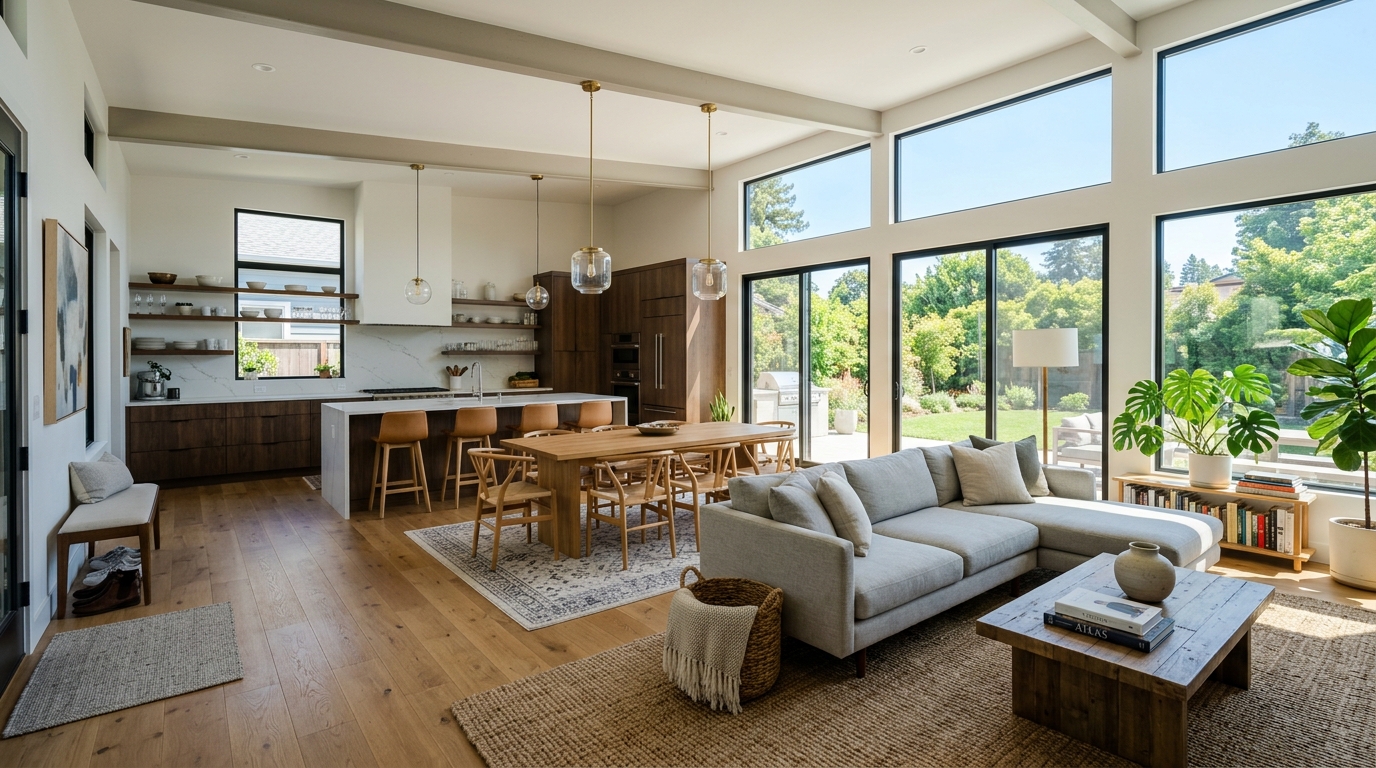 Defined Zones In Open Concept Homes