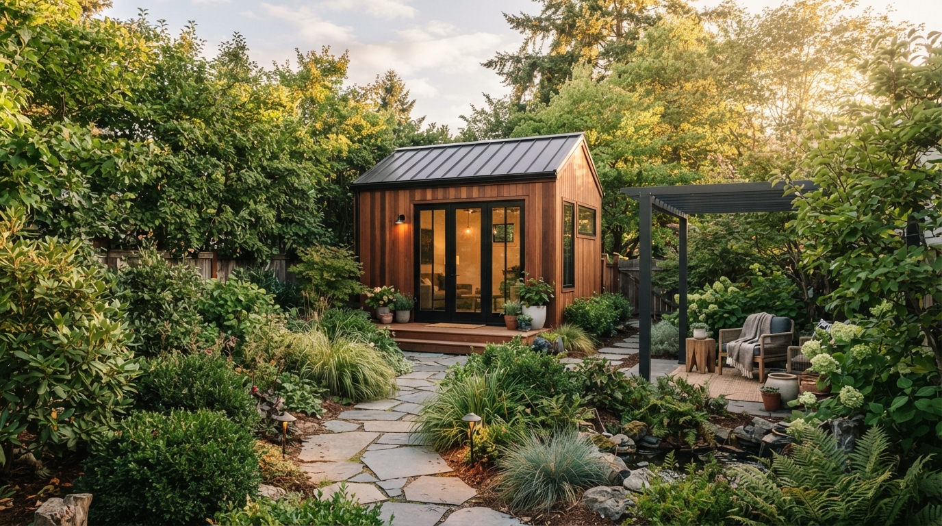 adu landscaping ideas for privacy comfort and curb 1790607917530